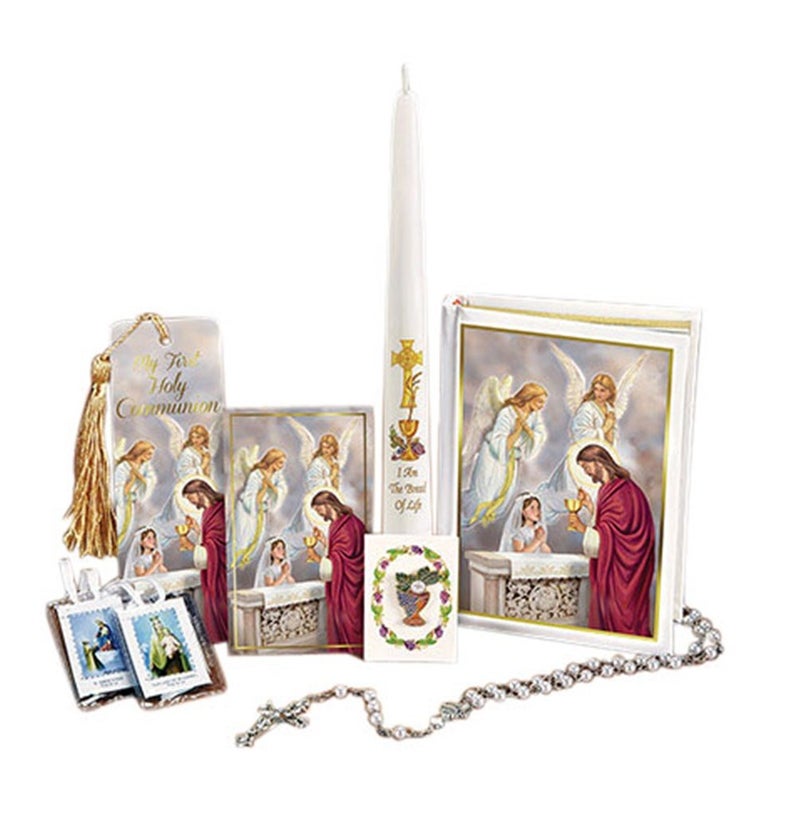 First Holy Communion مجموعة هدايا في علبة فاخرة من First Holy Communion Girls Blessed Sacrament My - Image 1